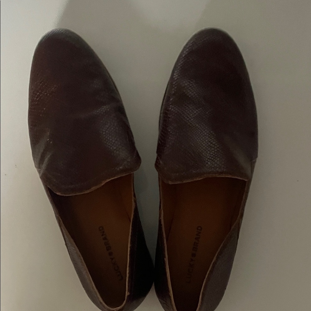 Lucky Brand Men's Dark Brown Slip-On Loafers